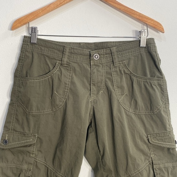 Kuhl Roll Up Shorts Women Olive Size 6 - Picture 2 of 8